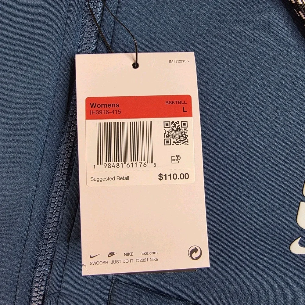 NWT Nike Sabrina Ionescu Signature Full Zip Basketball Hoodie Womens L‎ WNBA